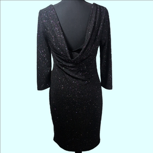 Studio Y Black Sparkle Backless Dress